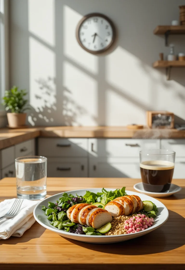 Intermittent fasting ideas for weight loss featuring structured eating windows, balanced meals, and mindful eating habits.